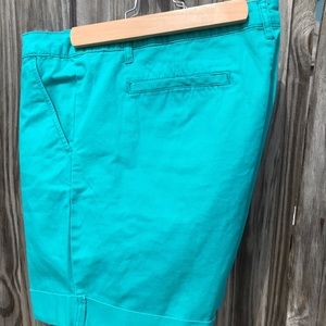 Barely worn lovely jade chino cuffed shorts